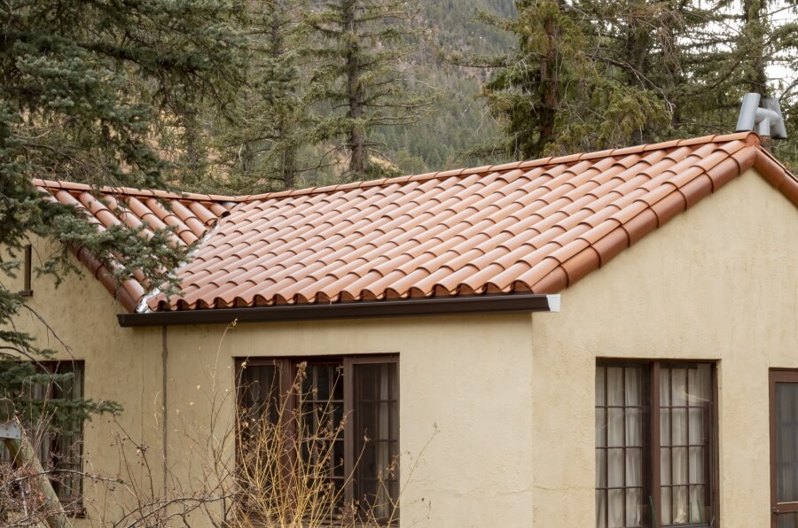 brown concrete tile roof
